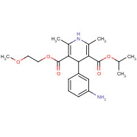 155861-24-8 3-O-(2-methoxyethyl) 5-O-propan-2-yl 4-(3-aminophenyl)-2,6-dimethyl-1,4-dihydropyridine-3,5-dicarboxylate chemical structure
