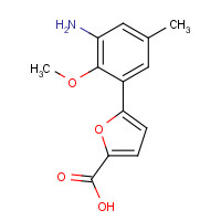 1262298-18-9 5-(3-amino-2-methoxy-5-methylphenyl)furan-2-carboxylic acid chemical structure