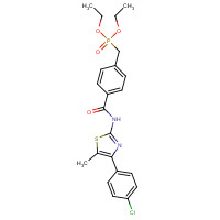 623152-06-7 N-[4-(4-chlorophenyl)-5-methyl-1,3-thiazol-2-yl]-4-(diethoxyphosphorylmethyl)benzamide chemical structure