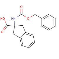 91733-75-4 2-(phenylmethoxycarbonylamino)-1,3-dihydroindene-2-carboxylic acid chemical structure