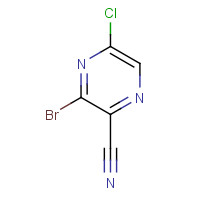 440124-25-4 3-bromo-5-chloropyrazine-2-carbonitrile chemical structure
