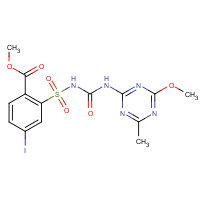 185119-76-0 methyl 4-iodo-2-[(4-methoxy-6-methyl-1,3,5-triazin-2-yl)carbamoylsulfamoyl]benzoate chemical structure