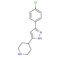 156336-70-8 4-[3-(4-chlorophenyl)-1H-pyrazol-5-yl]piperidine chemical structure