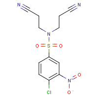 40859-91-4 4-chloro-N,N-bis(2-cyanoethyl)-3-nitrobenzenesulfonamide chemical structure