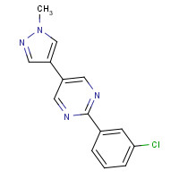 1314391-80-4 2-(3-chlorophenyl)-5-(1-methylpyrazol-4-yl)pyrimidine chemical structure