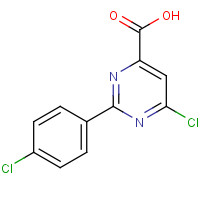 1282411-08-8 6-chloro-2-(4-chlorophenyl)pyrimidine-4-carboxylic acid chemical structure