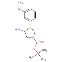 1187173-47-2 tert-butyl 3-amino-4-(3-methoxyphenyl)pyrrolidine-1-carboxylate chemical structure