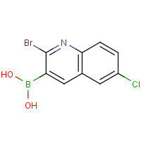 1026203-93-9 (2-bromo-6-chloroquinolin-3-yl)boronic acid chemical structure