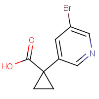 1256038-40-0 1-(5-bromopyridin-3-yl)cyclopropane-1-carboxylic acid chemical structure