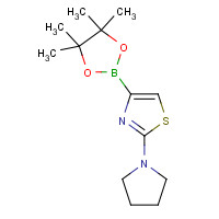1046794-15-3 2-pyrrolidin-1-yl-4-(4,4,5,5-tetramethyl-1,3,2-dioxaborolan-2-yl)-1,3-thiazole chemical structure