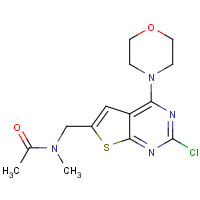 956393-00-3 N-[(2-chloro-4-morpholin-4-ylthieno[2,3-d]pyrimidin-6-yl)methyl]-N-methylacetamide chemical structure