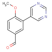 1181592-21-1 4-methoxy-3-pyrimidin-5-ylbenzaldehyde chemical structure
