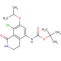 1616289-58-7 tert-butyl N-(8-chloro-1-oxo-7-propan-2-yloxy-3,4-dihydro-2H-isoquinolin-5-yl)carbamate chemical structure