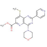 1220181-95-2 methyl 8-methylsulfanyl-4-morpholin-4-yl-2-pyridin-4-ylpyrido[3,2-d]pyrimidine-6-carboxylate chemical structure