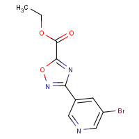 850375-34-7 ethyl 3-(5-bromopyridin-3-yl)-1,2,4-oxadiazole-5-carboxylate chemical structure