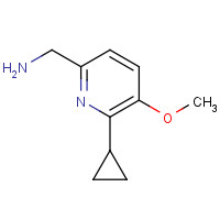 1112851-45-2 (6-cyclopropyl-5-methoxypyridin-2-yl)methanamine chemical structure
