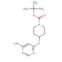 691400-74-5 tert-butyl 4-(6-aminopyrimidin-4-yl)oxypiperidine-1-carboxylate chemical structure