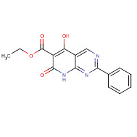 1253791-09-1 ethyl 5-hydroxy-7-oxo-2-phenyl-8H-pyrido[2,3-d]pyrimidine-6-carboxylate chemical structure