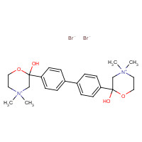 312-45-8 2-[4-[4-(2-hydroxy-4,4-dimethylmorpholin-4-ium-2-yl)phenyl]phenyl]-4,4-dimethylmorpholin-4-ium-2-ol;dibromide chemical structure