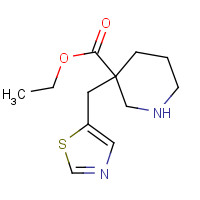 170839-43-7 ethyl 3-(1,3-thiazol-5-ylmethyl)piperidine-3-carboxylate chemical structure