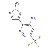 1211528-86-7 2-(1-methylpyrazol-4-yl)-5-(trifluoromethyl)pyridin-3-amine chemical structure