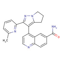 700874-72-2 4-[2-(6-methylpyridin-2-yl)-5,6-dihydro-4H-pyrrolo[1,2-b]pyrazol-3-yl]quinoline-6-carboxamide chemical structure