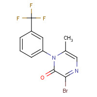 956907-59-8 3-bromo-6-methyl-1-[3-(trifluoromethyl)phenyl]pyrazin-2-one chemical structure