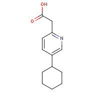 19100-16-4 2-(5-cyclohexylpyridin-2-yl)acetic acid chemical structure