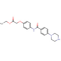 780738-56-9 ethyl 2-[4-[(4-piperazin-1-ylbenzoyl)amino]phenoxy]acetate chemical structure