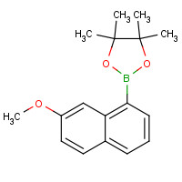627525-98-8 2-(7-methoxynaphthalen-1-yl)-4,4,5,5-tetramethyl-1,3,2-dioxaborolane chemical structure