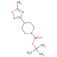 280110-66-9 tert-butyl 4-(5-methyl-1,2,4-oxadiazol-3-yl)piperidine-1-carboxylate chemical structure