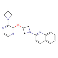 1350603-57-4 2-[3-[3-(azetidin-1-yl)pyrazin-2-yl]oxyazetidin-1-yl]quinoline chemical structure