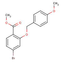 1364267-26-4 methyl 4-bromo-2-[(4-methoxyphenyl)methoxy]benzoate chemical structure