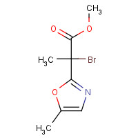 1350855-53-6 methyl 2-bromo-2-(5-methyl-1,3-oxazol-2-yl)propanoate chemical structure