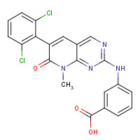 185039-99-0 3-[[6-(2,6-dichlorophenyl)-8-methyl-7-oxopyrido[2,3-d]pyrimidin-2-yl]amino]benzoic acid chemical structure