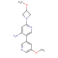 1354289-32-9 2-(3-methoxyazetidin-1-yl)-5-(5-methoxypyridin-3-yl)pyridin-4-amine chemical structure