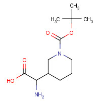 887242-56-0 2-amino-2-[1-[(2-methylpropan-2-yl)oxycarbonyl]piperidin-3-yl]acetic acid chemical structure