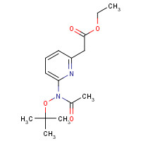 205676-85-3 ethyl 2-[6-[acetyl-[(2-methylpropan-2-yl)oxy]amino]pyridin-2-yl]acetate chemical structure
