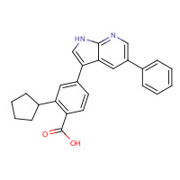 890842-28-1 2-cyclopentyl-4-(5-phenyl-1H-pyrrolo[2,3-b]pyridin-3-yl)benzoic acid chemical structure