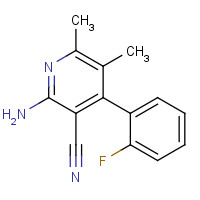 642001-52-3 2-amino-4-(2-fluorophenyl)-5,6-dimethylpyridine-3-carbonitrile chemical structure