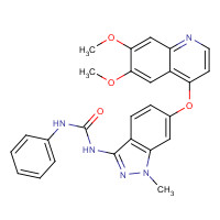 862178-99-2 1-[6-(6,7-dimethoxyquinolin-4-yl)oxy-1-methylindazol-3-yl]-3-phenylurea chemical structure