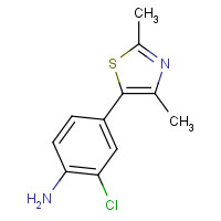 1400287-43-5 2-chloro-4-(2,4-dimethyl-1,3-thiazol-5-yl)aniline chemical structure
