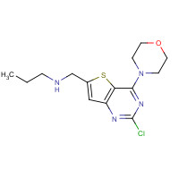 1235450-53-9 N-[(2-chloro-4-morpholin-4-ylthieno[3,2-d]pyrimidin-6-yl)methyl]propan-1-amine chemical structure