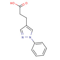 100142-73-2 3-(1-phenylpyrazol-4-yl)propanoic acid chemical structure