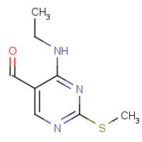 185040-35-1 4-(ethylamino)-2-methylsulfanylpyrimidine-5-carbaldehyde chemical structure