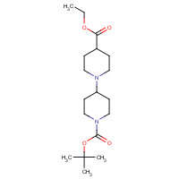 125541-19-7 ethyl 1-[1-[(2-methylpropan-2-yl)oxycarbonyl]piperidin-4-yl]piperidine-4-carboxylate chemical structure