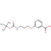 174665-05-5 3-[3-[(2-methylpropan-2-yl)oxycarbonylamino]propoxy]benzoic acid chemical structure