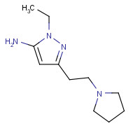 1224887-85-7 2-ethyl-5-(2-pyrrolidin-1-ylethyl)pyrazol-3-amine chemical structure