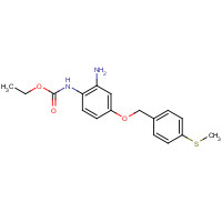 1043424-99-2 ethyl N-[2-amino-4-[(4-methylsulfanylphenyl)methoxy]phenyl]carbamate chemical structure