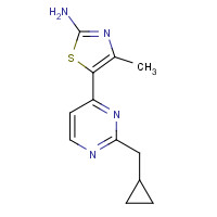 1163707-18-3 5-[2-(cyclopropylmethyl)pyrimidin-4-yl]-4-methyl-1,3-thiazol-2-amine chemical structure